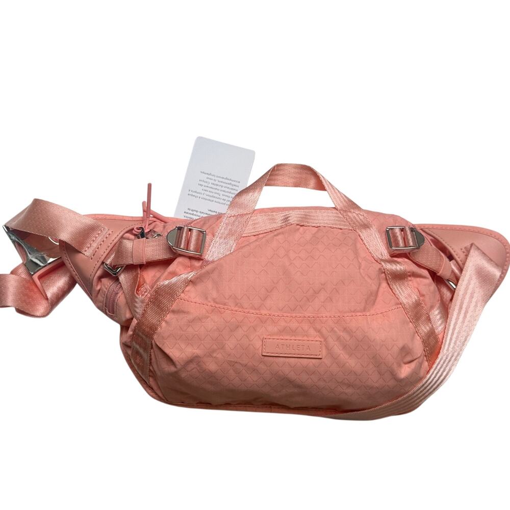 Athleta Blush Pink Belt Bag Travel Waist Pack Adjustable Crossbody New With Tags - Picture 2 of 5